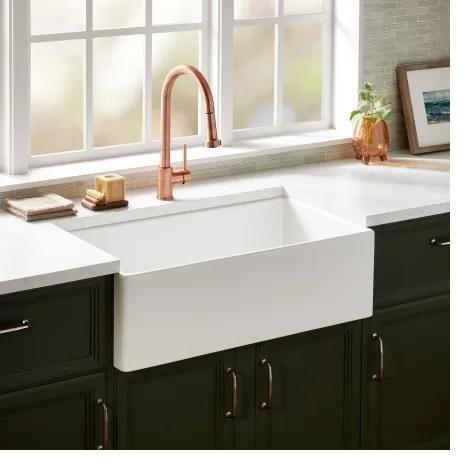 Signature Hardware SHF3318WH Fireclay Kitchen Sink - MSRP $699