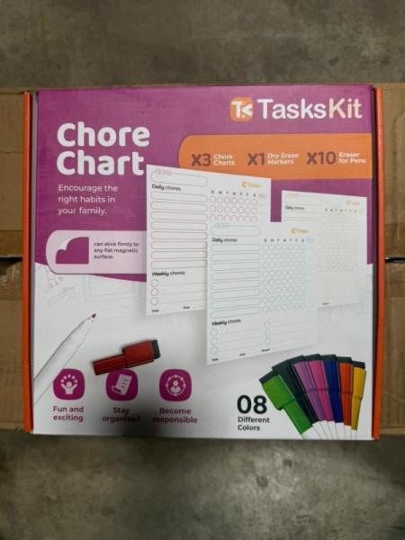 Taskskit Magnetic Chore Charts for Kids - 1,970 Packs of 3 MSRP $39,380