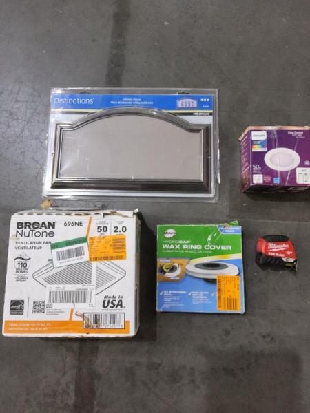 Mixed Lot - Hillman Address Plaque, Broan NuTone, DANCO, Philips, Milwaukee, Vigoro, IGLOO - Est Retail $1,000 -1plt