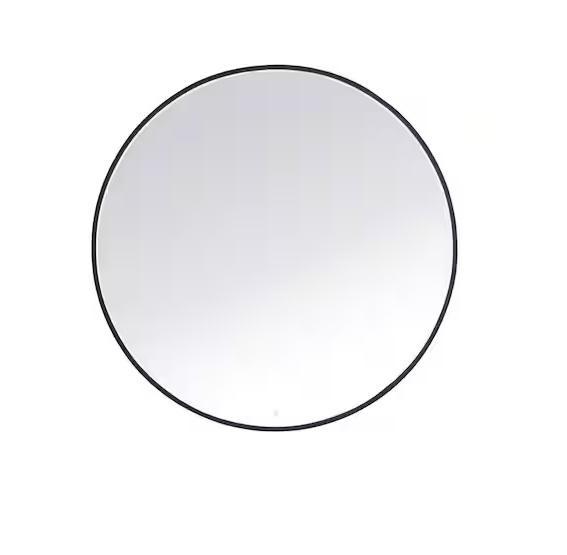 Plumbing - Timeless Home Modern Round Framed LED Bathroom Vanity, KeonJinn, Pegasus, SKYSHALO - Est Retail $2,840