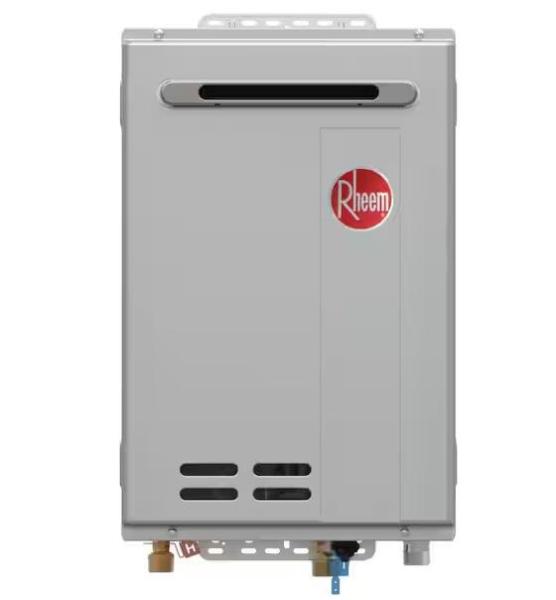Plumbing - Rheem Outdoor Natural Gas Tankless Water Heater, Wudkey, KeonJinn, LORDEAR, AKDY, VEVOR - Est Retail $4,073