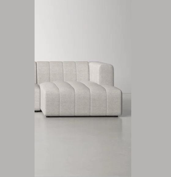 AllModern Bowry 44"W Right-Hand Facing Modular Seating Component - MSRP $1,799