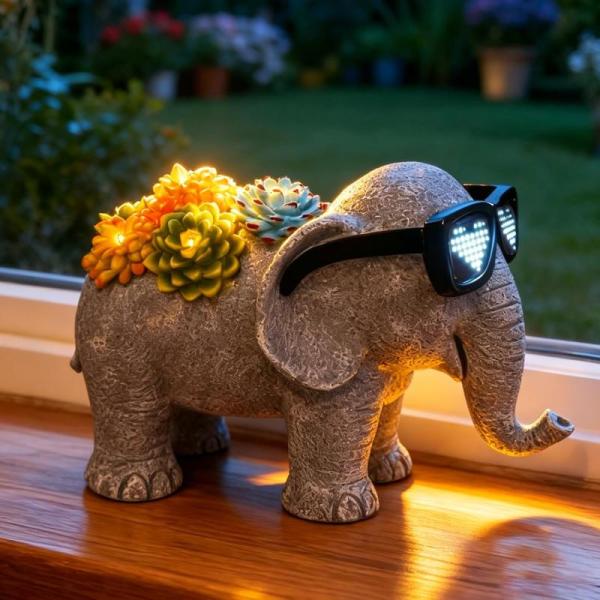 Lawn & Garden - Zusonud Solar Elephant Planter, Secbulk Sprinkler Hose, Hummingbird Feeder - MSRP $3,851