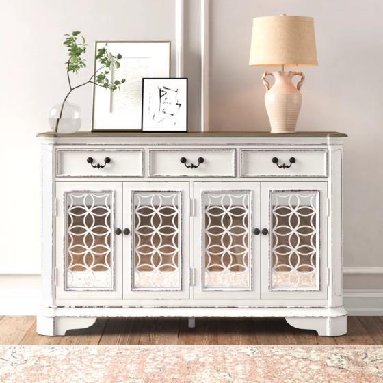 Furniture - Colchester Sideboard, Bozrah Solid Wood Dining Table, Delmis Dresser - MSRP $8,589
