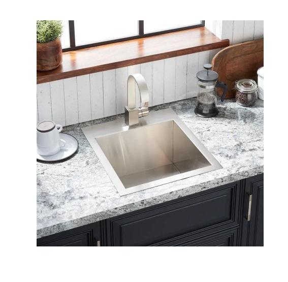 Pallet of Signature Hardware Sitka 18" Drop-In/Undermount Single Basin Stainless Steel Prep Sinks - MSRP $6,102