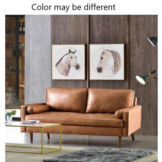 Furniture - Aisha Faux Leather Loveseat, Latitude Run Platform Bed, George Oliver Counter Stool - MSRP $1,417
