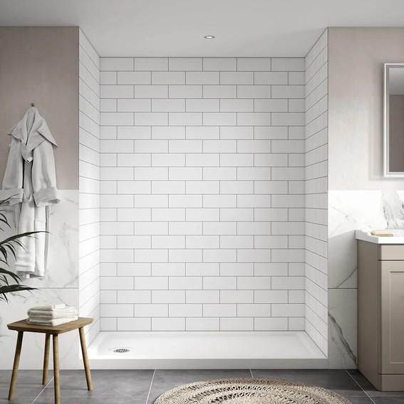 Miseno MSW-603280FLEX-WS Alcove Shower Wall Kit - MSRP $839