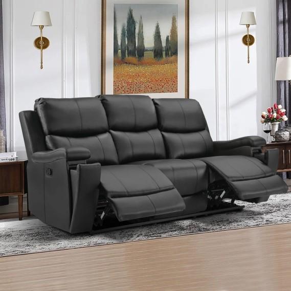 Furniture - Ilkeston Manual Reclining  Sofa, Andiel Eucalyptus Outdoor Bench, Patio Bistro Set - MSRP $1,070