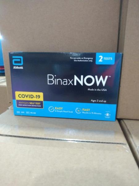 Health & Beauty- BinaxNOW COVID-19 Antigen Self Test, 2 ct. - MSRP $1,071
