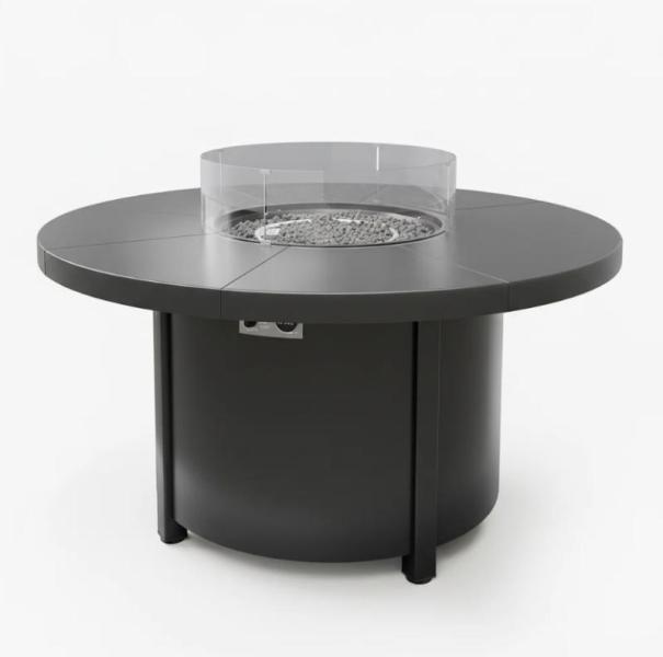 Furniture - Ashlene Patio Dining Set, Round Steel Outdoor Fire Pit, Anselm Bath Rug - MSRP $1,570