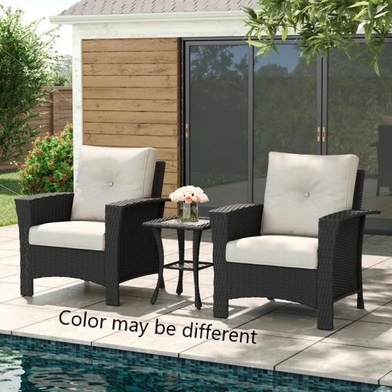 Furniture - Latitude Run Patio Conversation Set, Rishaw Nightstands, Gershwin Storage Cabinet - MSRP $1,965