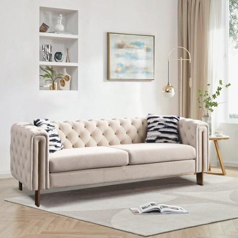 TRUCKLOAD - Home Decor - Velvet Rolled Arm Sofa, Berlin Edithe Nightstand, Laguna Patio Lounge Chair - MSRP $56,281