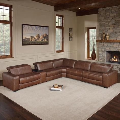 TRUCKLOAD - Furniture - Hurst Leather Reclining Sectional, Kamarli Reclining Sofa, St. Charles Side Chair- MSRP $42,428