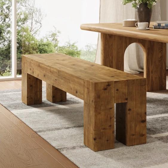 Furniture - Everly Quinn Dining Bench, Estes Upholstered Stool, Cohlton Nightstand - MSRP $1,336
