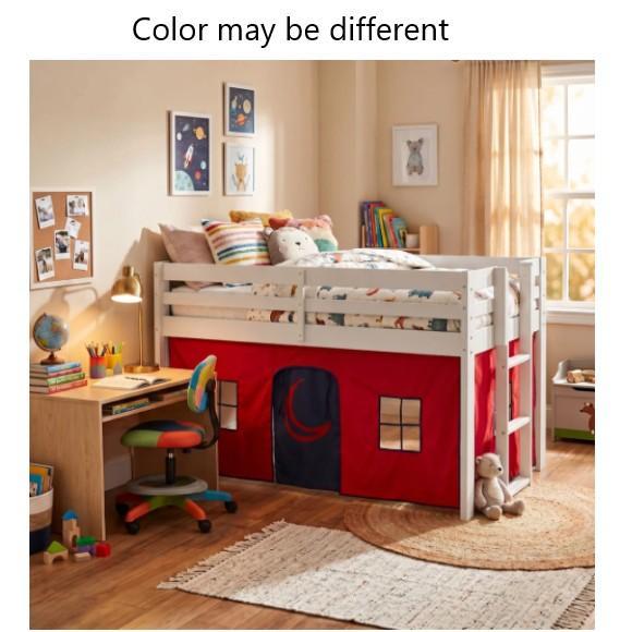 Furniture - Fern Rock Loft Bed with Tent, Osmond Console Table, Heppman Counter Stool - MSRP $2,957