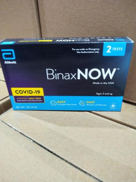 Health & Beauty- BinaxNOW COVID-19 Antigen Self Test, 2 ct. - MSRP $1,071