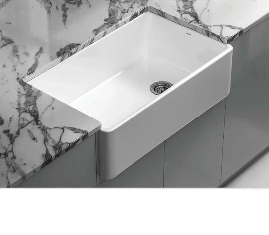 Rohl ALUM3319WS00 Fireclay Kitchen Sink - MSRP $1,364