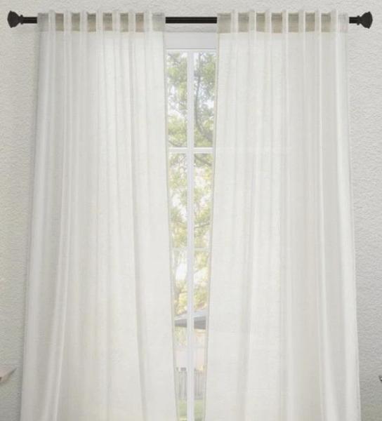 Housewares - Dennan Light Filtering Tab Hook Curtain, Franklin Brass Bar Adjustable Cabinet Drawer Pulls - MSRP $2,145