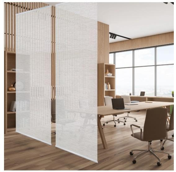 Housewares - Agris 36''Wx96''H Hanging Room Divider, Anaheim Woven Plaid Curtain, Stair Railing Kit - MSRP $1,306