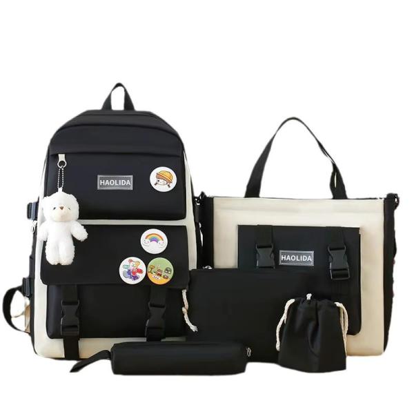 4 Piece Fashion Backpack Sets School Travel Bags