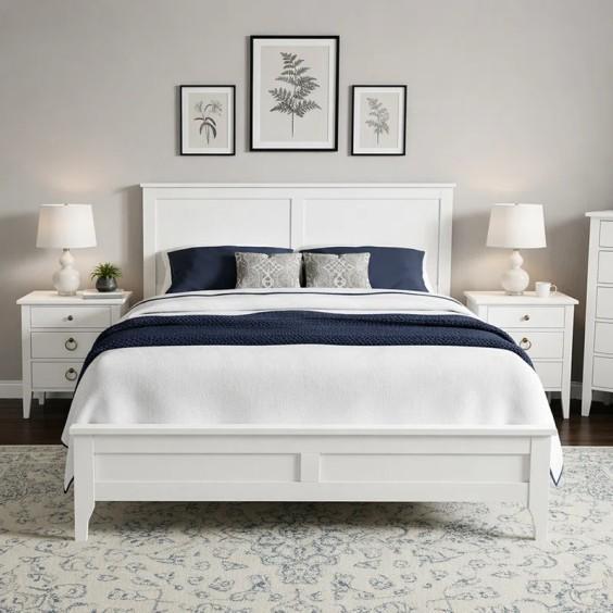 Furniture - Winston Porter Platform Bed, George Oliver Dining Table Set, Albott Fireplace TV Stand - MSRP $3,005
