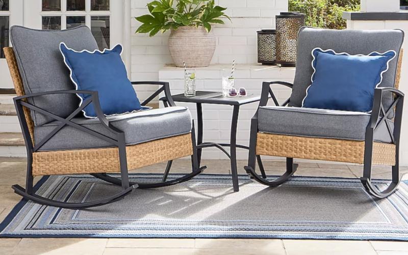 Style Selections Kenwood 3pc Wicker Patio Conversation Set, Schluter Systems Touchscreen Thermostat - MSRP $5,103