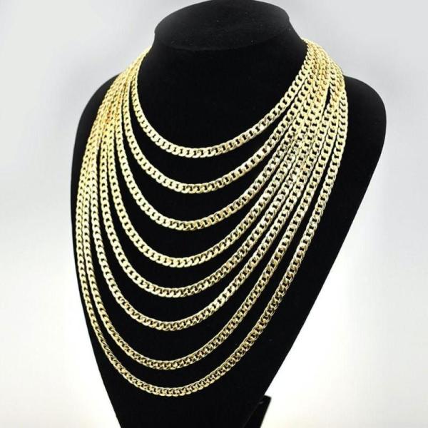 Bulk Lot of 250 Assorted 18K Gold Plated 6mm Chains MSRP $8,786
