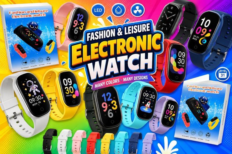 Kids LED Smart Bracelet Watch Touch Screen Digital Electronic Wrist
