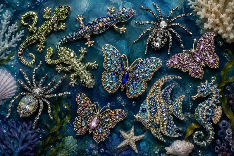 Rhinestone Brooches - large statements pieces No repeats