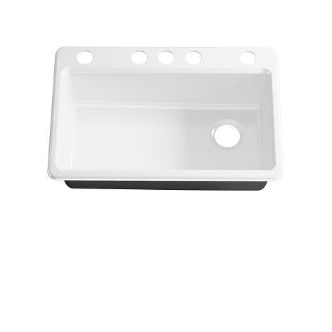 Kohler K-5871-5UA3-0 Cast Iron Workstation Kitchen Sink - MSRP $1,148