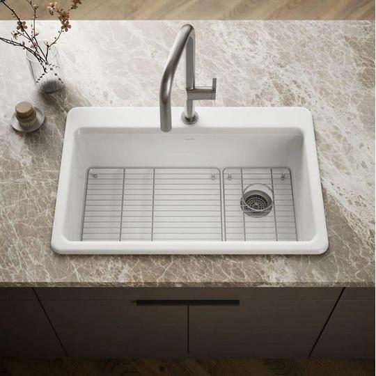 Kohler K-5871-1A1-0 Cast Iron Kitchen Sink - MSRP $945