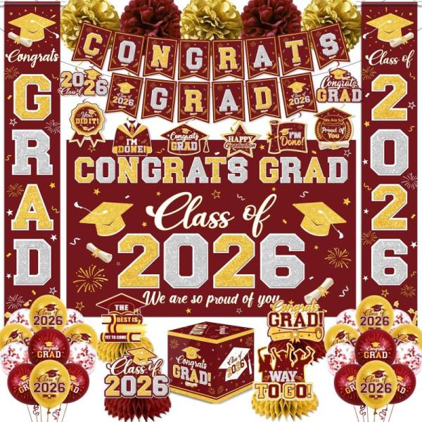 Kitchen- ABINSRAN Titanium Water Bottle 16oz Travel Coffee Mug, YTGUVBK Graduation Decorations Maroon/Gold -MSRP $8,575