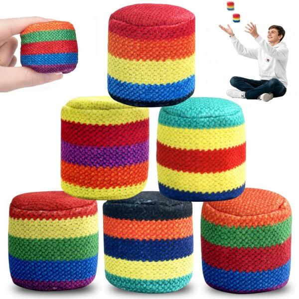 Toy - EkearGez 6pc Hand-Made Knitted Footbags, Tirasdi 4pk Independence Day Novelty Squeeze Stress Balls - MSRP $12,183