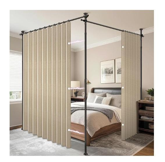 AJAZZ Room Divider Curtains, DWR Luxury Feather Down Fiber K Comforter, VEVOR Retractable Garden Hose Reel -MSRP $2,283