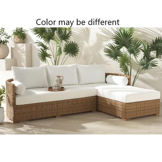 Furniture - Maddie Wicker Chaise Sectional, Estes Inayat Sofa, Babevy Food Truck Hood Exhaust - MSRP $3,278
