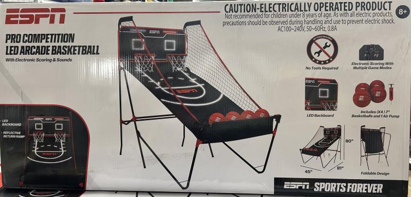 New Pallet of ESPN Pro 2-Player Arcade Basketball- Qty 18 MSRP $2,700