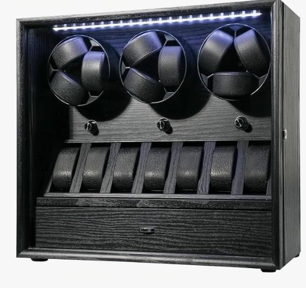 Oryx 9-Watch Automatic Winder, Baby Playpen, LUKYHONIE Side Sleeper Pillow, ELEMUSE 2in Twin XL Mattress - MSRP $1,361