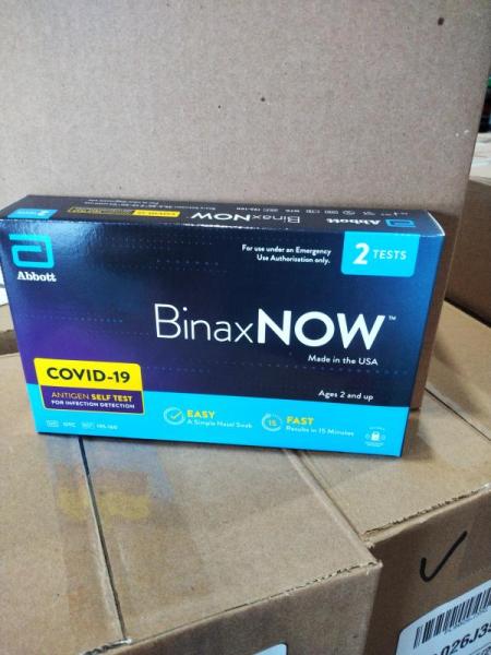Health & Beauty- BinaxNOW COVID-19 Antigen Self Test, 2 ct. - MSRP $1,071
