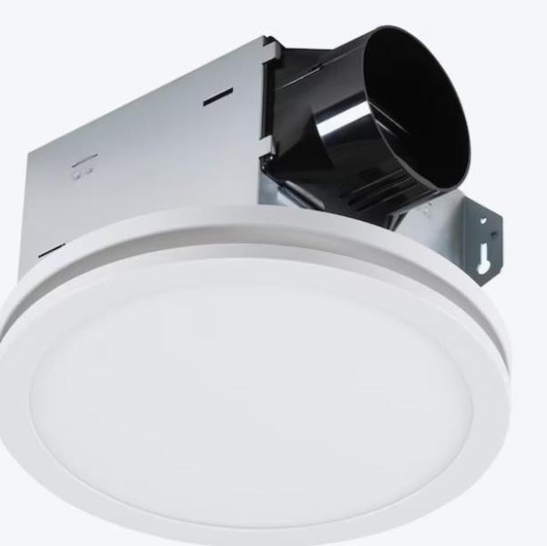 Utilitech Ventilation 100CFM White Lighted Bathroom Fan, Style Selections Over-Toilet Storage Shelving -MSRP $2,054