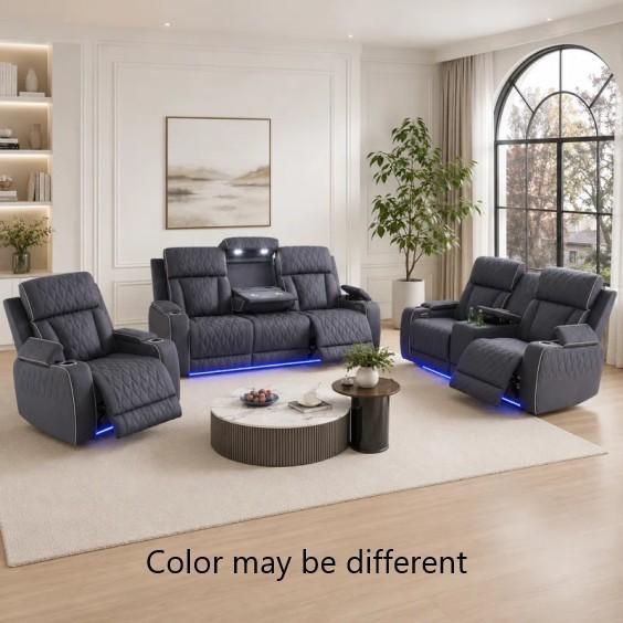 Furniture - Ivy Bronx Reclining Sofa Set, Lesheka 6 Drawer Wood Dresser - MSRP $3,228