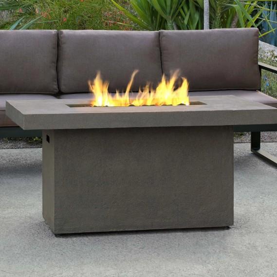 Furniture - Ventura Gas Fire Table, Eliana Sunbrella Outdoor Ottoman, Celosia Coffee Table - MSRP $3,087