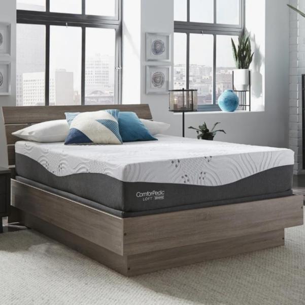Furniture - ComforPedic Loft from Beautyrest Mattress,  Joss & Main Stool, Sand & Stable Cabinet- MSRP $2,841