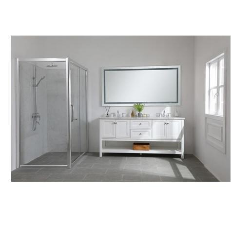 Elegant Lighting MRE13672 Frameless Bathroom Wall Mirror - MSRP $1,056