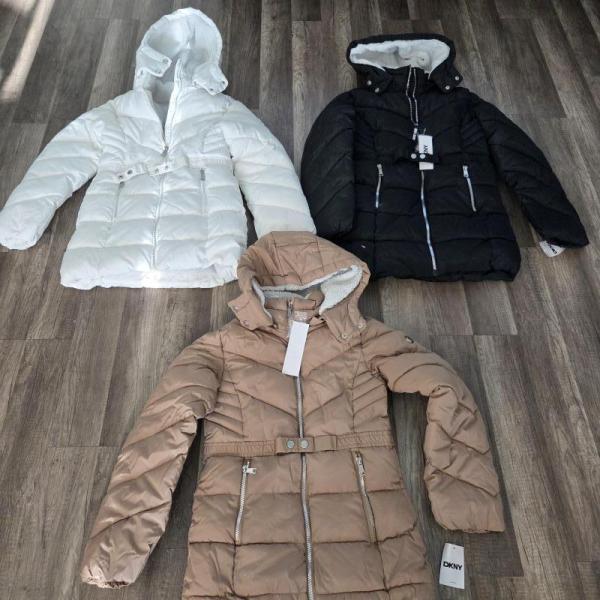 (20) DKNY Girls Faux Fur Hooded Jacket MSRP $ 2,800.00