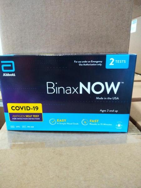 Health & Beauty- BinaxNOW COVID-19 Antigen Self Test, 2 ct. - MSRP $1,071