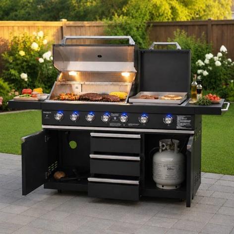 TRUCKLOAD - Akoah Modular Gas Grill, Intars Power Recliners, Chellsee Storage Bed, Cathleen Nightstand - MSRP $40,626