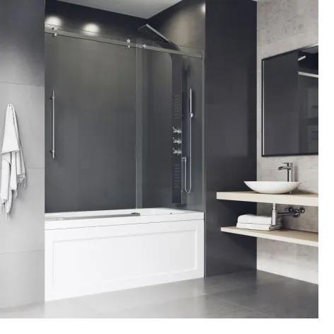 Vigo VG6043STCL6058 Frameless Tub Door - MSRP $679