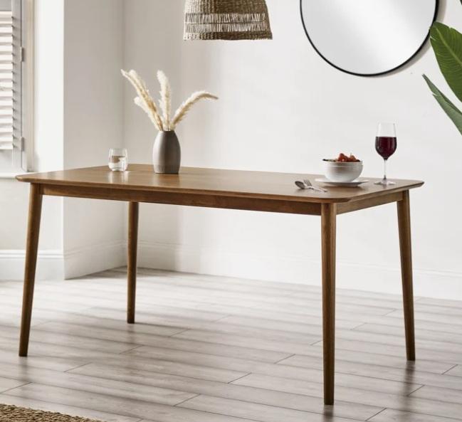 Housewares - Drea Oak Wood Dining Table, Mason Queen Bed Dark Walnut, Elita 65.5'' Traditional Floor Lamp - MSRP $1,874
