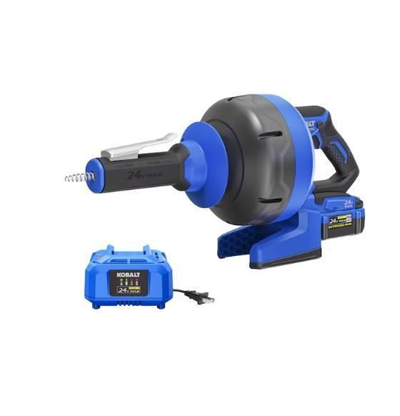 Kobalt 24V 5/16inDiax35ftL Galvanized Wire 4Ah Cordless Machine Augers, Graco Magnum Project Painter - MSRP $4,030