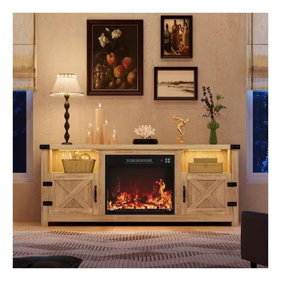 Mixed Lot - Lacoo Fireplace TV Stand, Ridgid Inspection Camera, Feit Skylight - Est Retail $8,519- 3plts